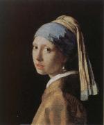 Jan Vermeer girl with apearl earring France oil painting artist